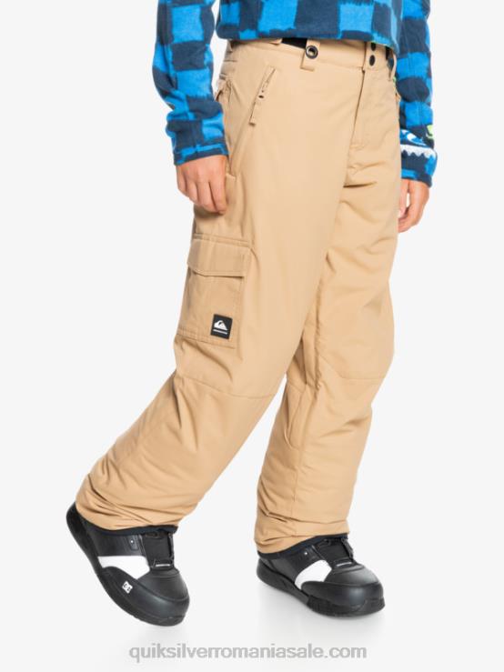 tanin 8-16 porter izolați pantaloni de zăpadă kaki XT6B2260 băieți Quiksilver