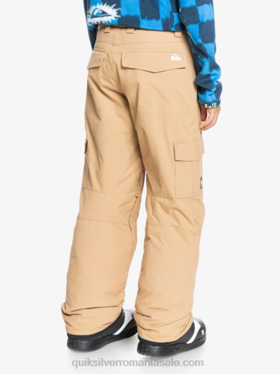 tanin 8-16 porter izolați pantaloni de zăpadă kaki XT6B2260 băieți Quiksilver