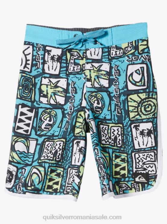 albastru râu 2-7 scoici de zi cu zi 14 boardshorts XT6B1920 băieți Quiksilver