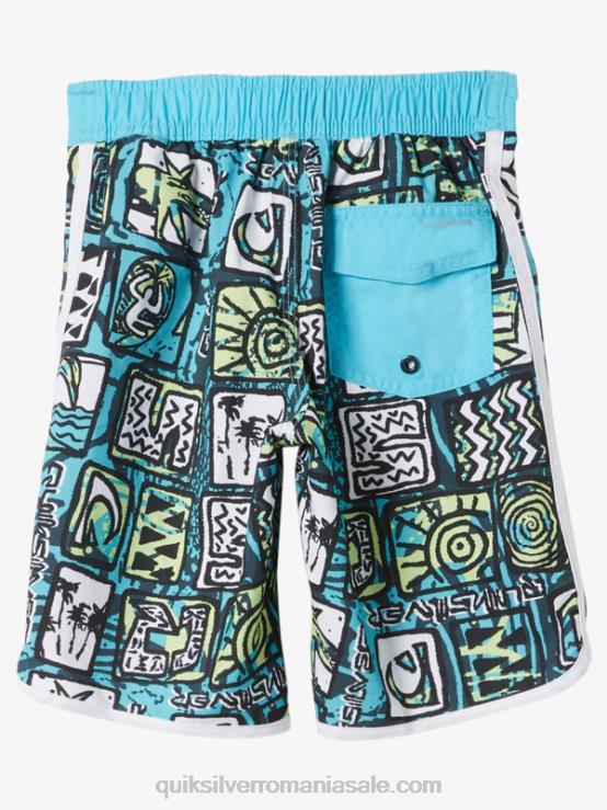 albastru râu 2-7 scoici de zi cu zi 14 boardshorts XT6B1920 băieți Quiksilver