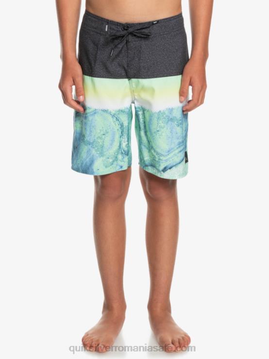 cenușă verde 8-16 panouri de zi cu zi și 17 boardshort XT6B2274 băieți Quiksilver