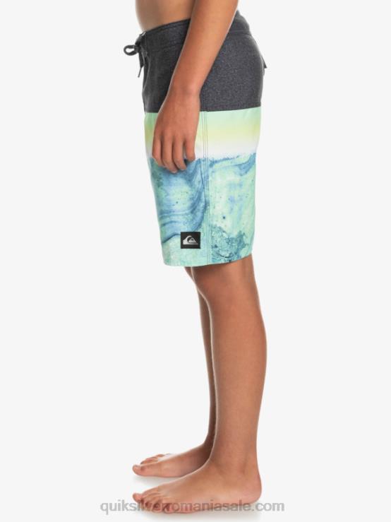 cenușă verde 8-16 panouri de zi cu zi și 17 boardshort XT6B2274 băieți Quiksilver