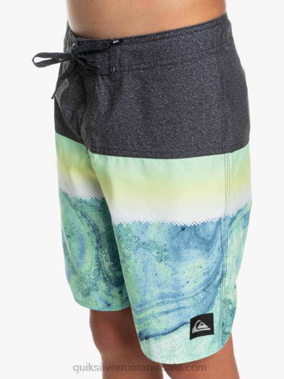 cenușă verde 8-16 panouri de zi cu zi și 17 boardshort XT6B2274 băieți Quiksilver