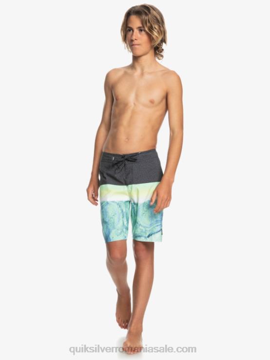 cenușă verde 8-16 panouri de zi cu zi și 17 boardshort XT6B2274 băieți Quiksilver