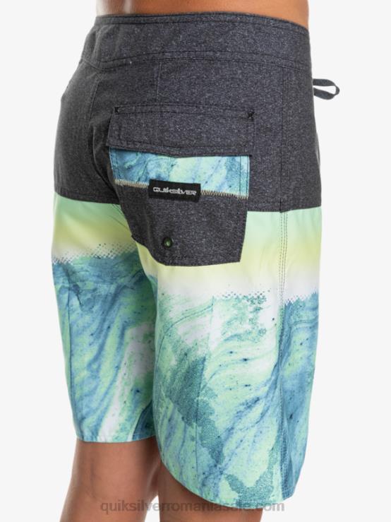 cenușă verde 8-16 panouri de zi cu zi și 17 boardshort XT6B2274 băieți Quiksilver