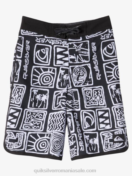 negru 2-7 scoici de zi cu zi 14 boardshorts XT6B1921 băieți Quiksilver