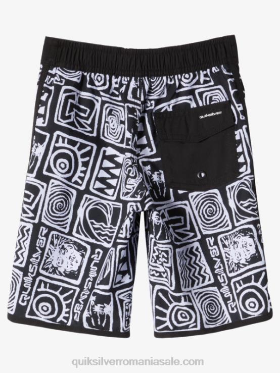 negru 2-7 scoici de zi cu zi 14 boardshorts XT6B1921 băieți Quiksilver