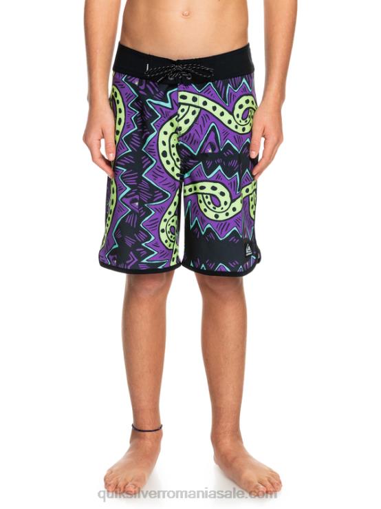 negru 8-16 surfsilk throwback 17 boardshorts XT6B2329 băieți Quiksilver