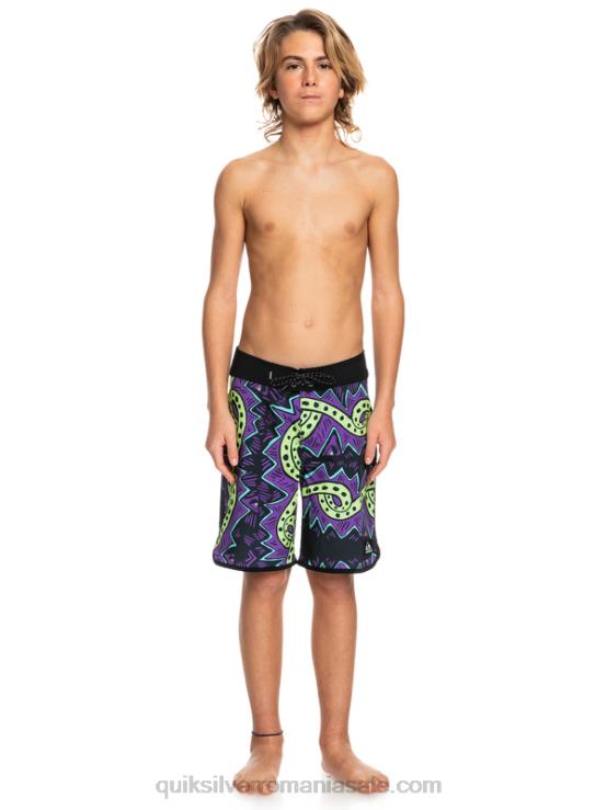 negru 8-16 surfsilk throwback 17 boardshorts XT6B2329 băieți Quiksilver