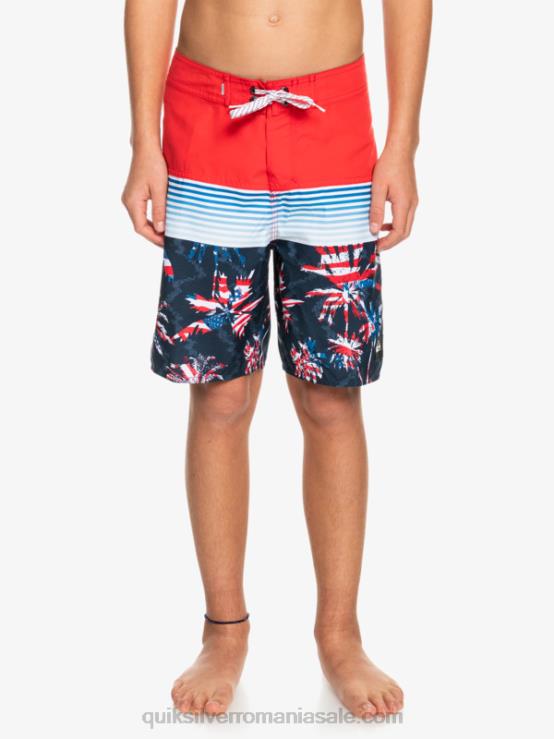 rosu cu risc ridicat 8-16 panouri de zi cu zi și 17 boardshort XT6B2276 băieți Quiksilver