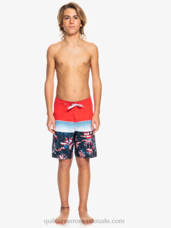rosu cu risc ridicat 8-16 panouri de zi cu zi și 17 boardshort XT6B2276 băieți Quiksilver