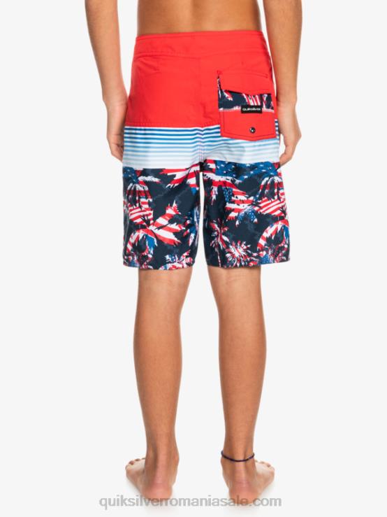 rosu cu risc ridicat 8-16 panouri de zi cu zi și 17 boardshort XT6B2276 băieți Quiksilver