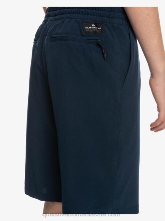 blazer bleumarin 8-16 ocean elastic amph yth 18 pantaloni scurți hibrid XT6B2256 băieți Quiksilver