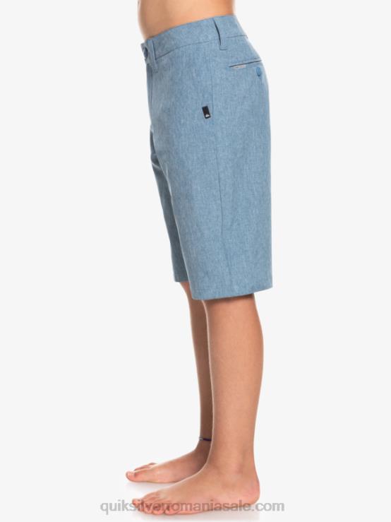 capitanii albastri 8-16 union heather amphibian 19 pantaloni scurți hibrid XT6B2327 băieți Quiksilver