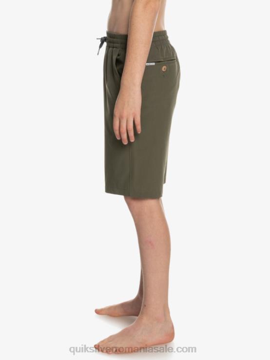frunza de strugure 8-16 ocean elastic amph yth 18 pantaloni scurți hibrid XT6B2255 băieți Quiksilver