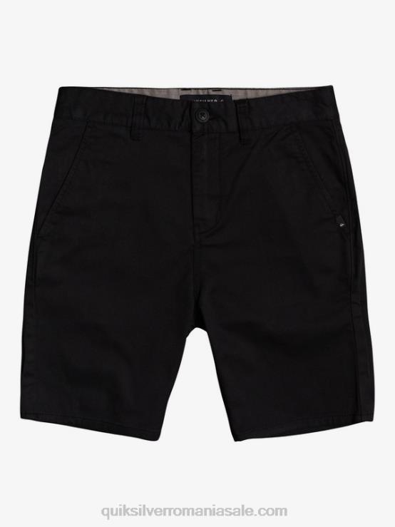 negru 8-16 pantaloni scurți chino stretch noi de zi cu zi XT6B2109 băieți Quiksilver