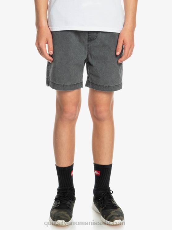 negru 8-16 taxer 15 pantaloni scurți cu talie elastică XT6B2079 băieți Quiksilver
