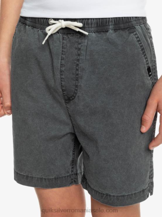negru 8-16 taxer 15 pantaloni scurți cu talie elastică XT6B2079 băieți Quiksilver