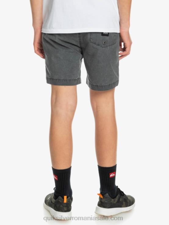 negru 8-16 taxer 15 pantaloni scurți cu talie elastică XT6B2079 băieți Quiksilver