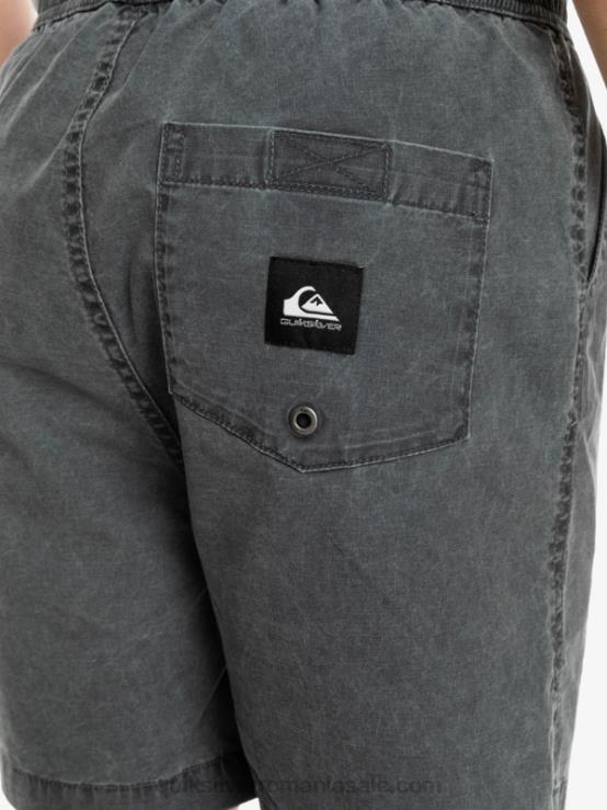 negru 8-16 taxer 15 pantaloni scurți cu talie elastică XT6B2079 băieți Quiksilver