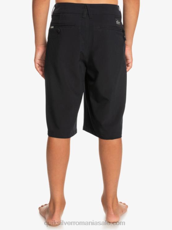 negru 8-16 union amphibian 19 pantaloni scurți hibrid XT6B2237 băieți Quiksilver