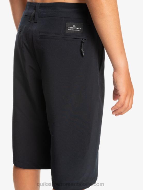 negru 8-16 union amphibian 19 pantaloni scurți hibrid XT6B2237 băieți Quiksilver