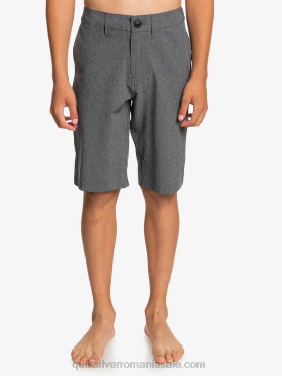negru 8-16 union heather amphibian 19 pantaloni scurți hibrid XT6B2313 băieți Quiksilver
