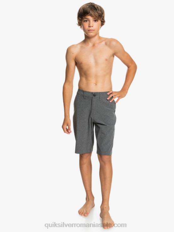 negru 8-16 union heather amphibian 19 pantaloni scurți hibrid XT6B2313 băieți Quiksilver