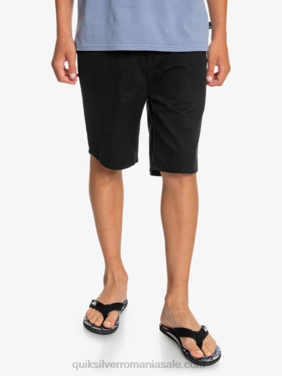 negru 8-16 zilnic 17 pantaloni scurți chino XT6B2287 băieți Quiksilver