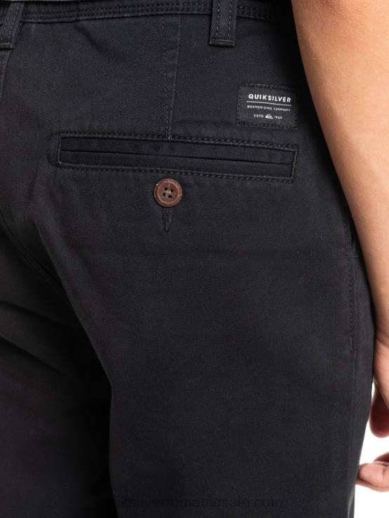 negru 8-16 zilnic 17 pantaloni scurți chino XT6B2287 băieți Quiksilver