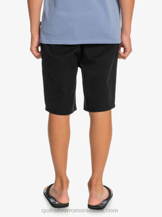 negru 8-16 zilnic 17 pantaloni scurți chino XT6B2287 băieți Quiksilver