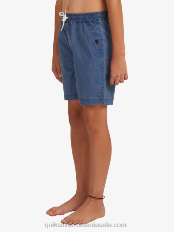 însemne albastre 8-16 taxer 15 pantaloni scurți cu talie elastică XT6B2083 băieți Quiksilver