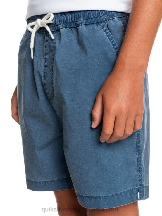 însemne albastre 8-16 taxer 15 pantaloni scurți cu talie elastică XT6B2083 băieți Quiksilver