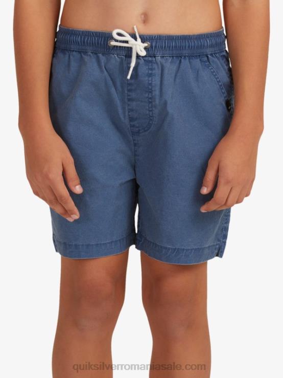 însemne albastre 8-16 taxer 15 pantaloni scurți cu talie elastică XT6B2083 băieți Quiksilver