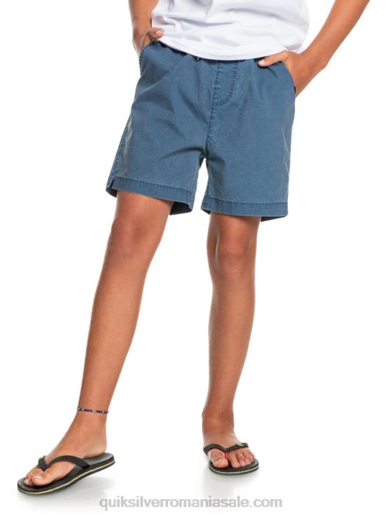 însemne albastre 8-16 taxer 15 pantaloni scurți cu talie elastică XT6B2083 băieți Quiksilver