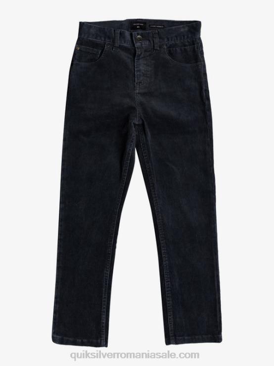 negru 8-16 pantaloni cracker conici din catifea XT6B2330 băieți Quiksilver