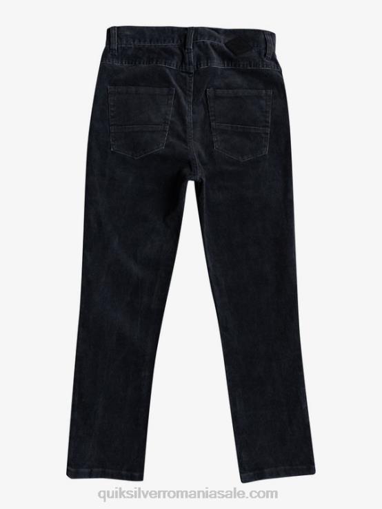 negru 8-16 pantaloni cracker conici din catifea XT6B2330 băieți Quiksilver
