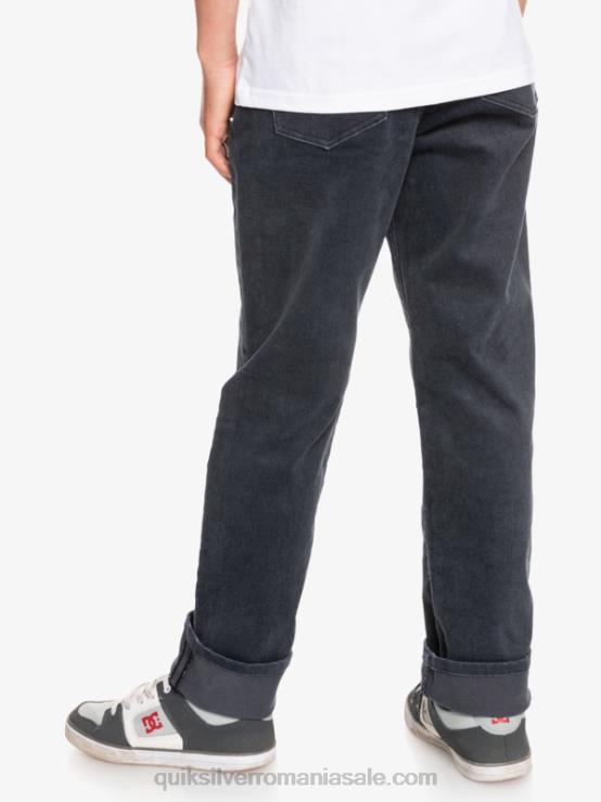 negru 8-16 pantaloni cracker conici din catifea XT6B2330 băieți Quiksilver