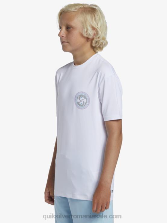 Albă ca Zăpada 8-16 mix session upf 50 tricou de surf cu mânecă scurtă XT6B2014 băieți Quiksilver