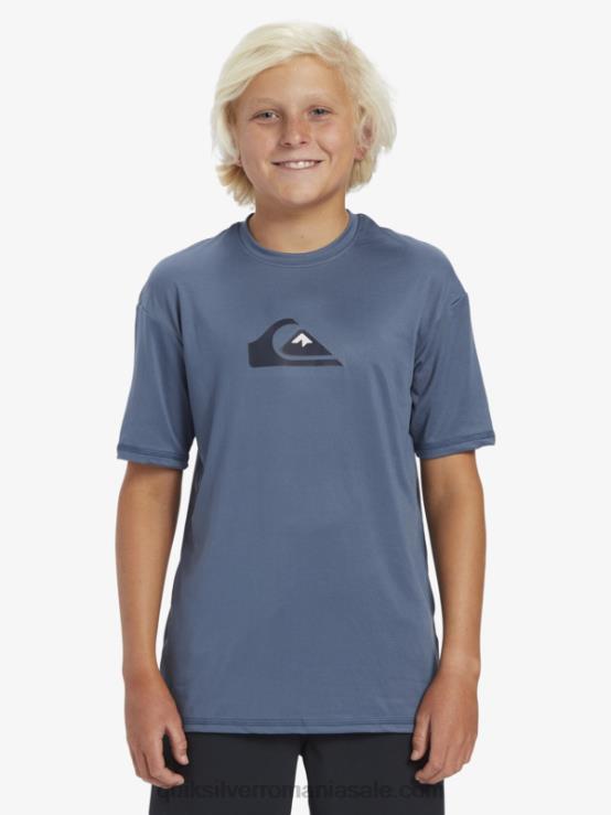 Marea Bering 8-16 tricou cu mânecă scurtă cu dungi scurte upf 50 surf XT6B2136 băieți Quiksilver