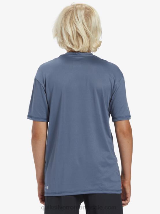Marea Bering 8-16 tricou cu mânecă scurtă cu dungi scurte upf 50 surf XT6B2136 băieți Quiksilver