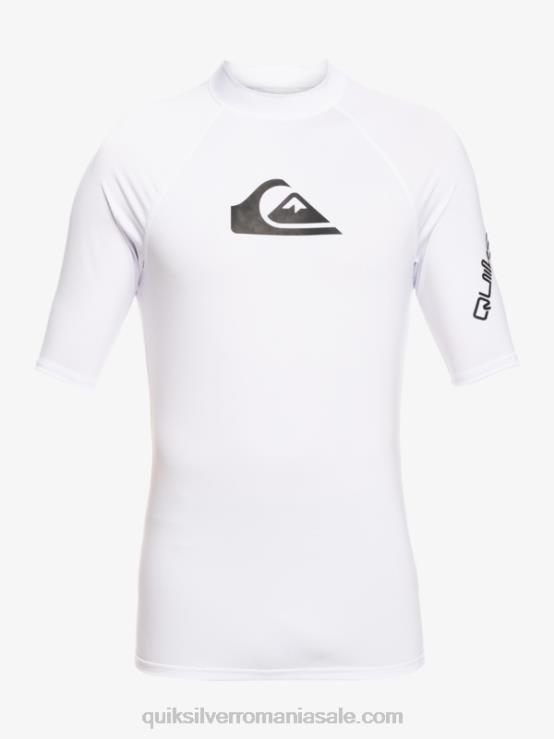 alb 2-7 all time cu mânecă scurtă upf 50 rashguard XT6B2126 băieți Quiksilver