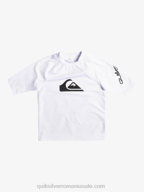 alb 2-7 all time cu mânecă scurtă upf 50 rashguard XT6B2126 băieți Quiksilver