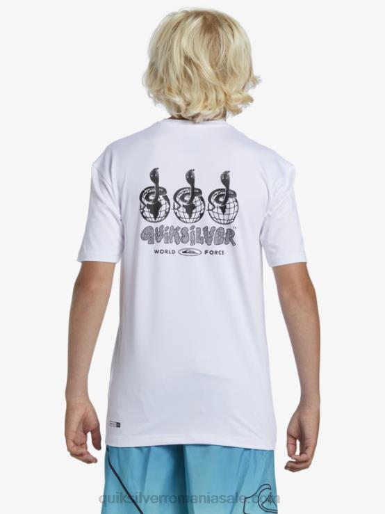 alb 8-16 mix session upf 50 tricou de surf cu mânecă scurtă XT6B2017 băieți Quiksilver