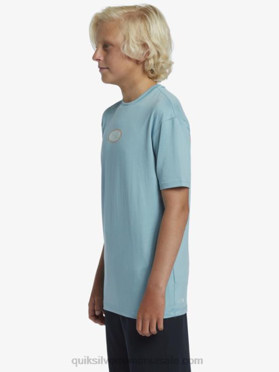 albastru cameo 8-16 mix session upf 50 tricou de surf cu mânecă scurtă XT6B2013 băieți Quiksilver