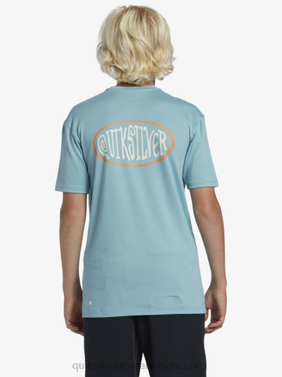 albastru cameo 8-16 mix session upf 50 tricou de surf cu mânecă scurtă XT6B2013 băieți Quiksilver