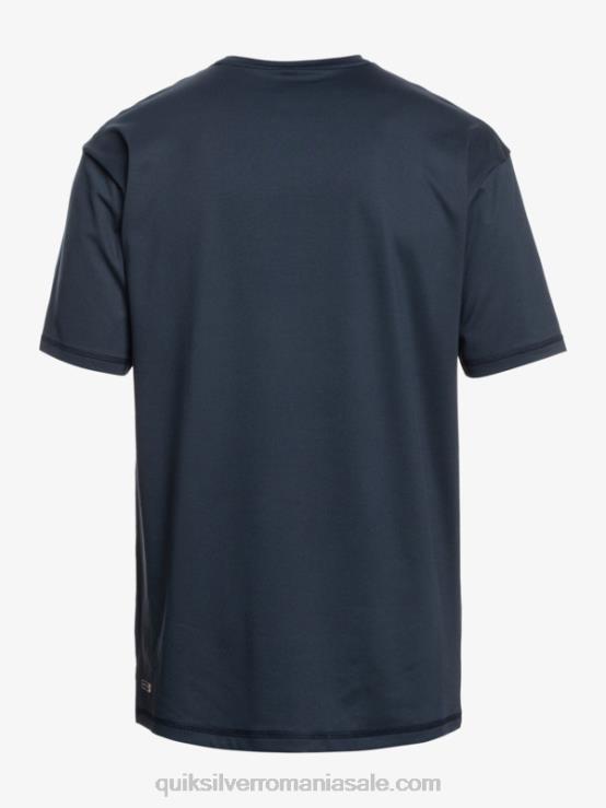 blazer bleumarin 8-16 tricou cu mânecă scurtă cu dungi scurte upf 50 surf XT6B2133 băieți Quiksilver