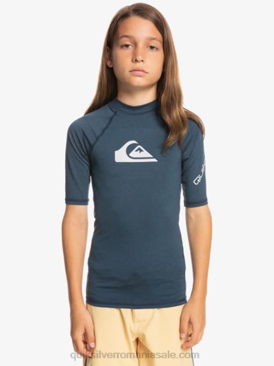 blazer bleumarin heather 8-16 all time ss tineret s/sl tricou surf XT6B2061 băieți Quiksilver