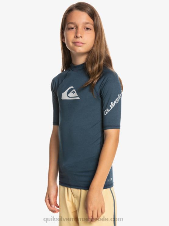 blazer bleumarin heather 8-16 all time ss tineret s/sl tricou surf XT6B2061 băieți Quiksilver