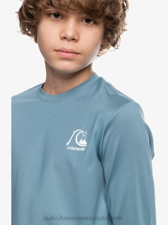 erica albastră de provincie Tricou surf 8-16 heritage heather cu mânecă lungă upf 50 XT6B2201 băieți Quiksilver